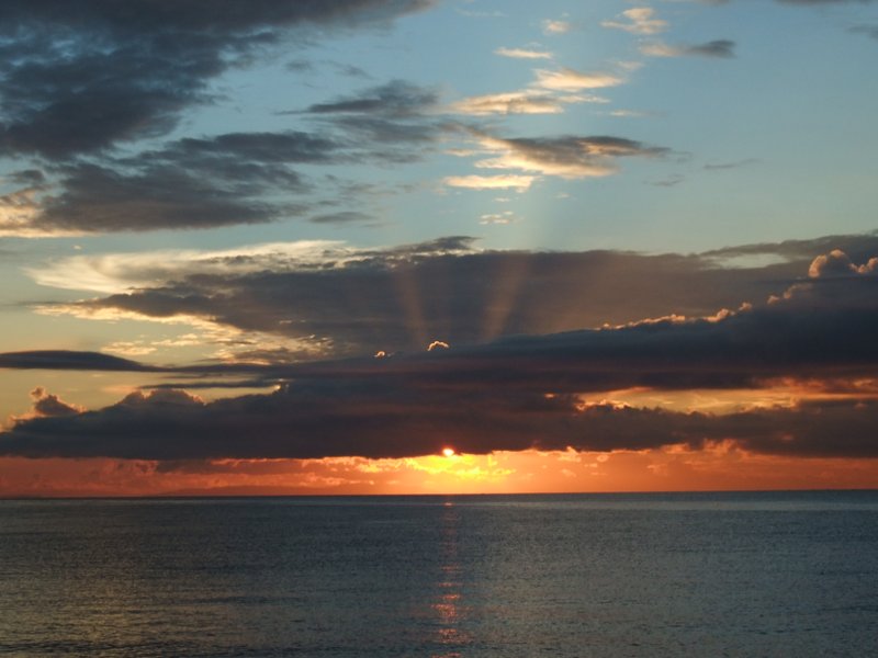 Sunrise across the Pacific from Cebu Island